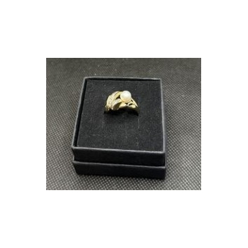 Zlatý prsten s perlou 14kt